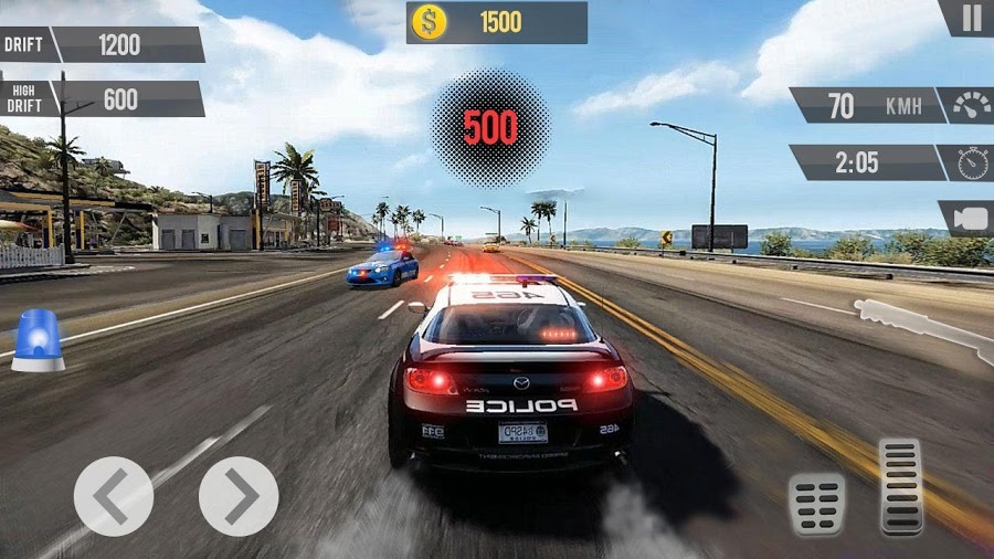Police Car Drift Driving