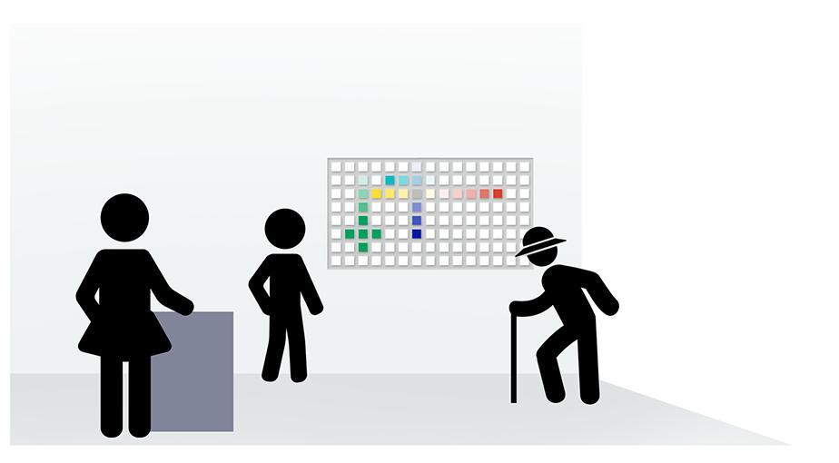 Digital painting on LED panel