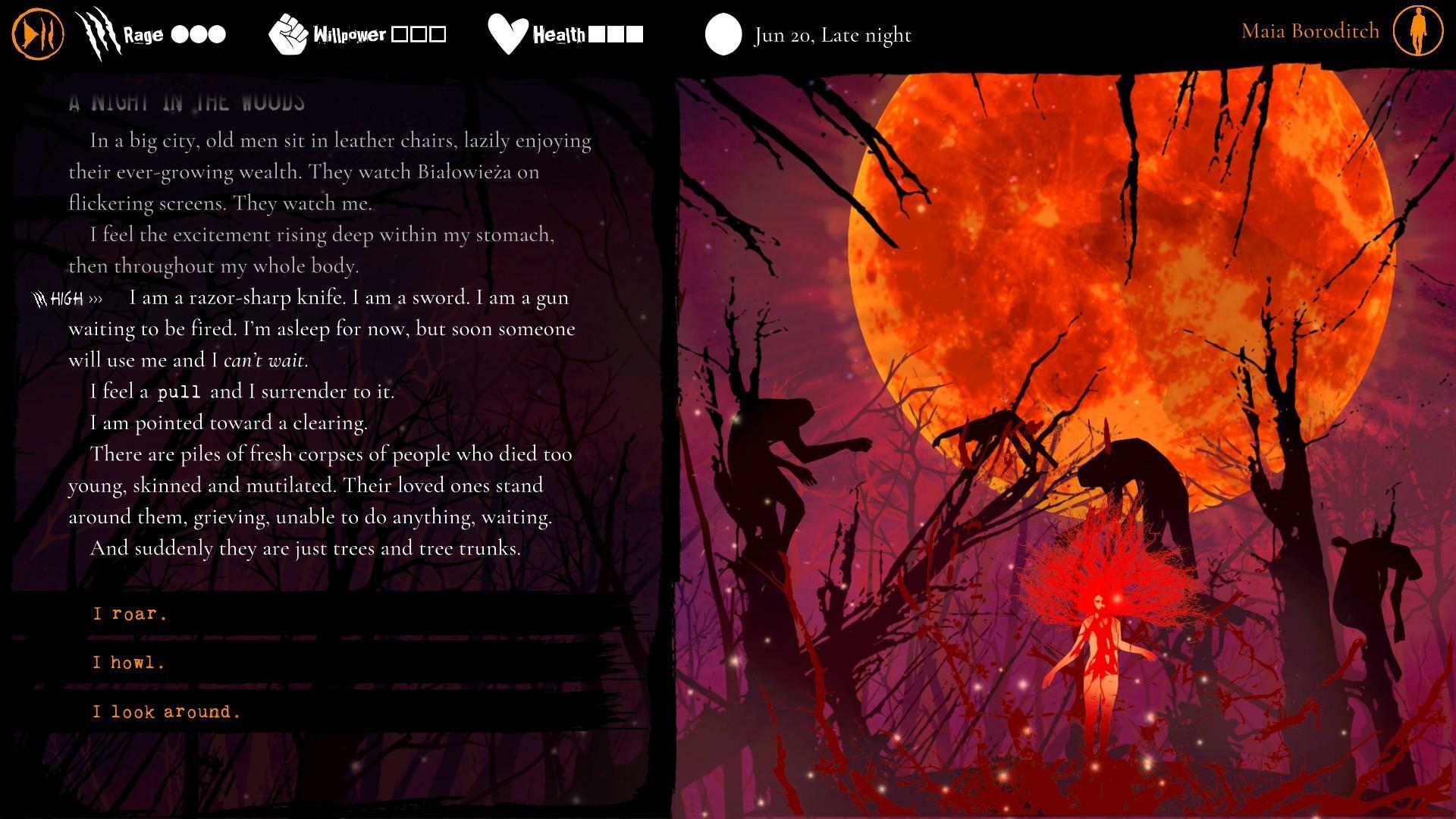Werewolf: the Apocalypse - Heart of the Forest Demo screenshot