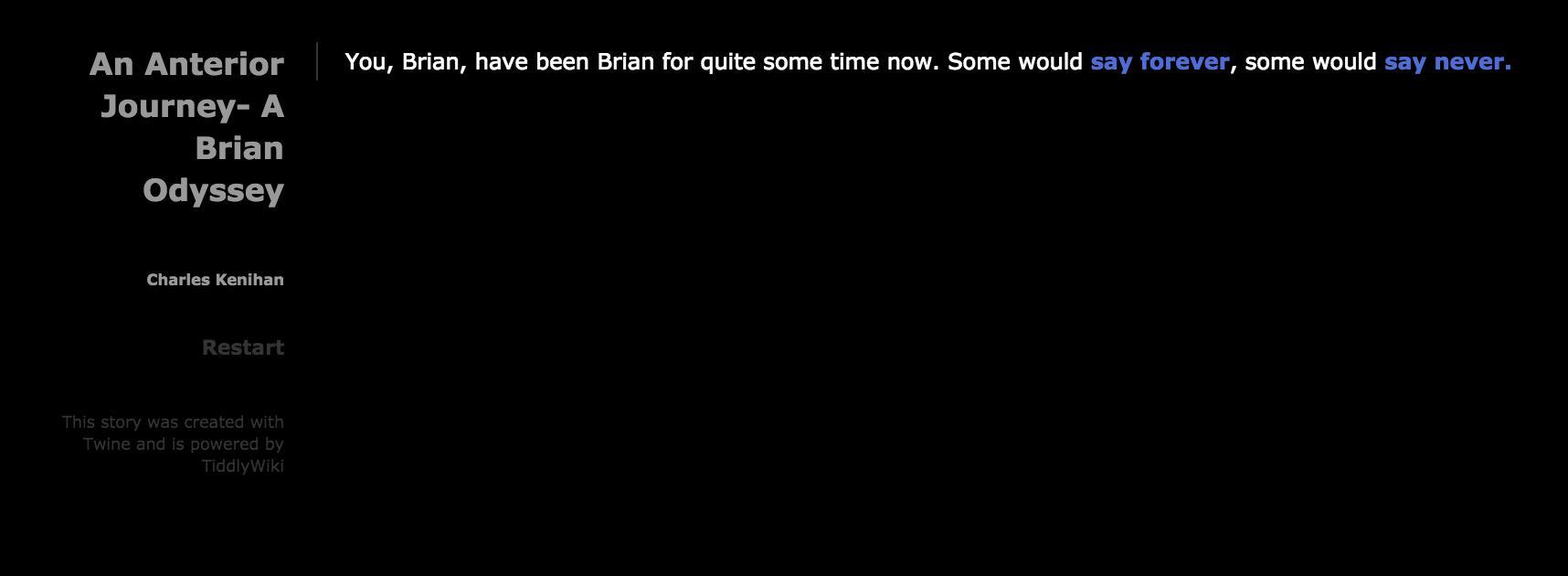 An Anterior Journey: A Brian Odyssey