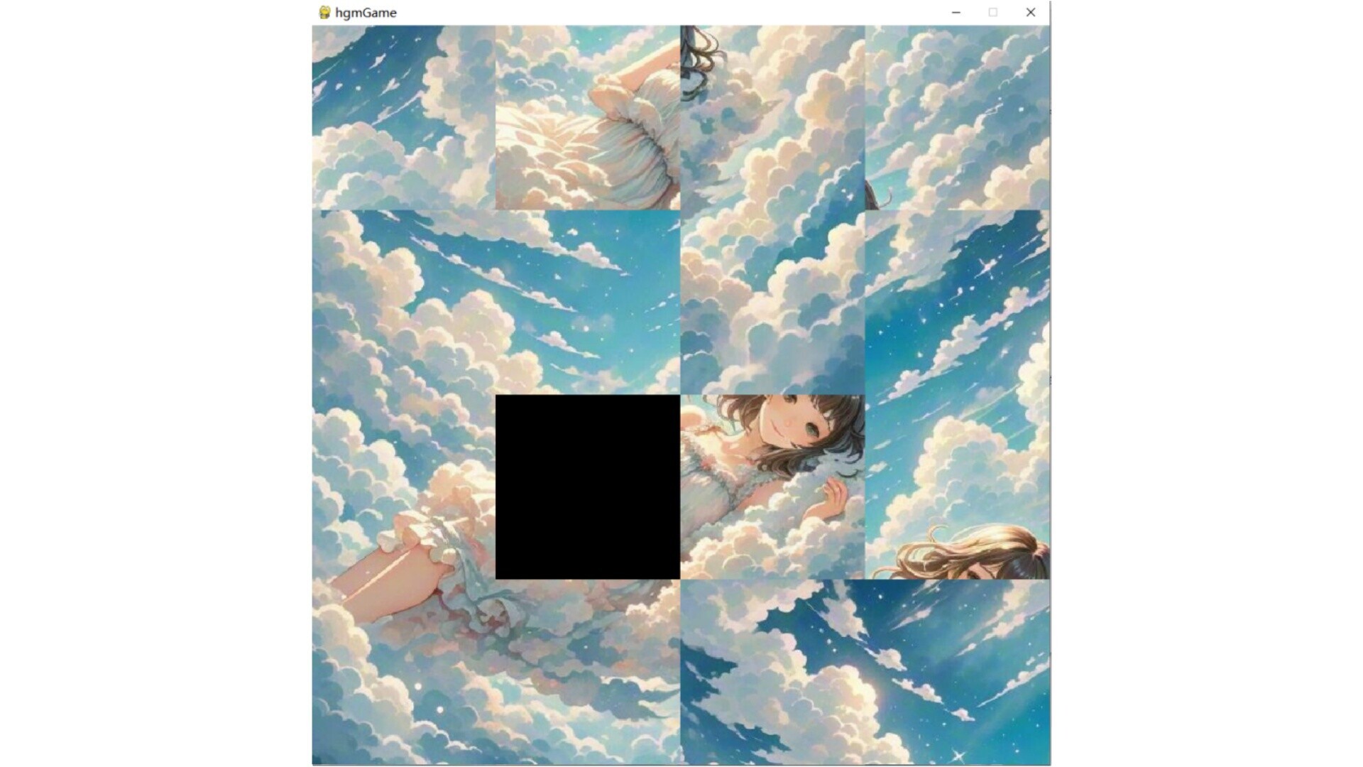 The girl in the clouds gameplay visual