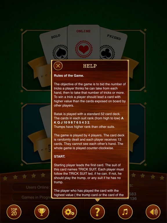 Batak - trick taking card game