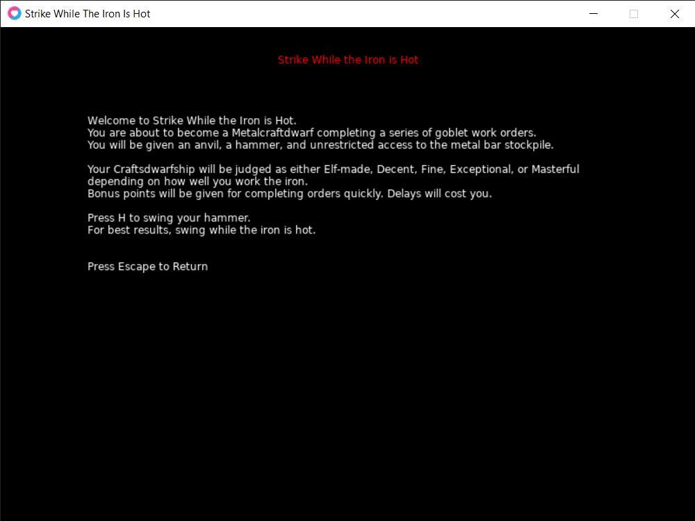 Strike While the Iron is Hot screenshot