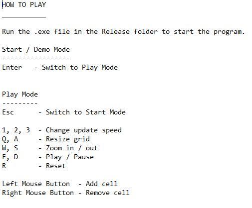 Conway's Game of Life Algorithm Demo