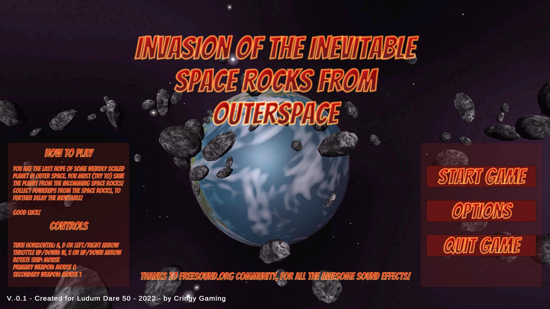 Invasion of the Inevitable Spacerocks from Outerspace