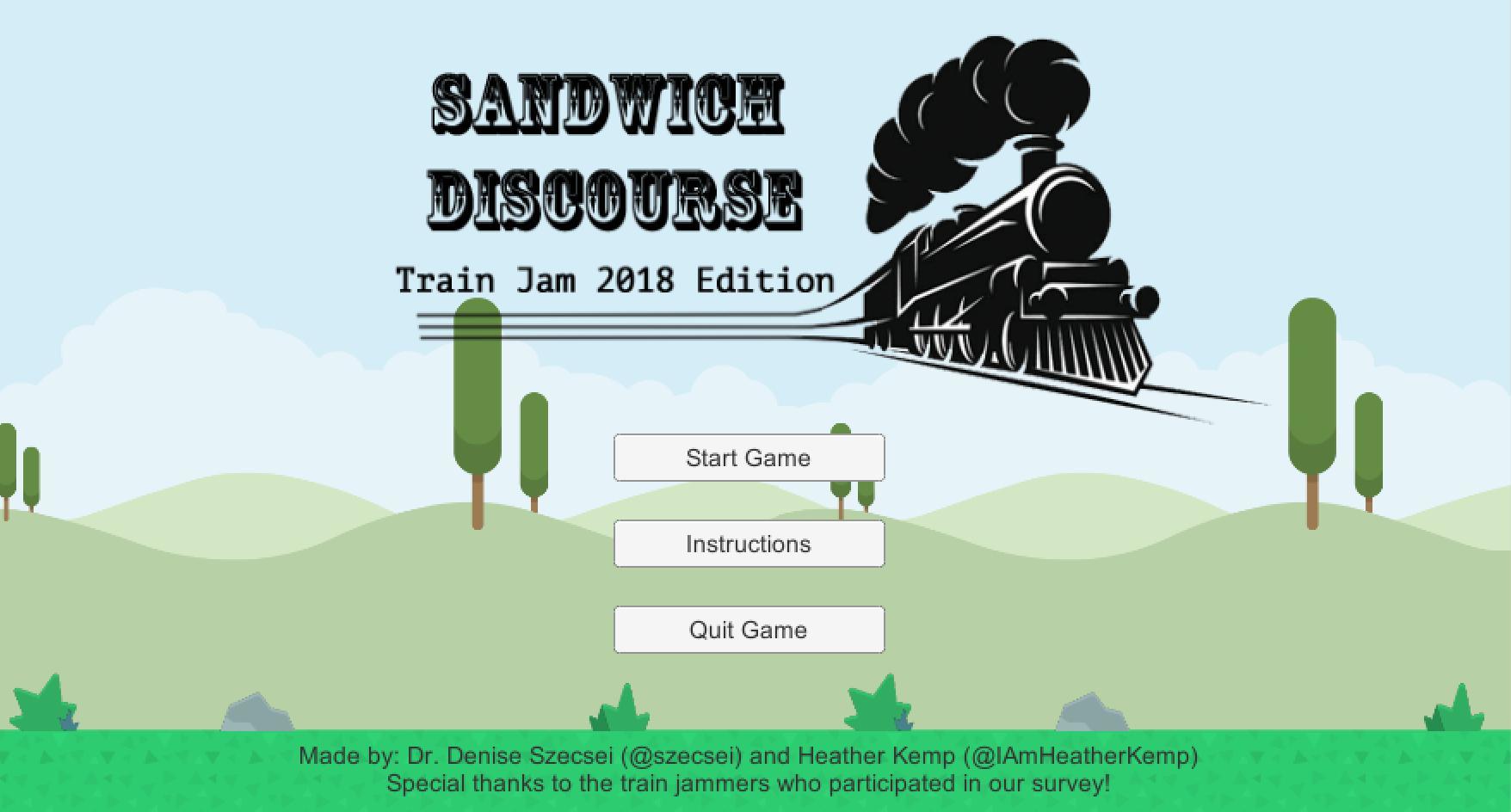 Sandwich Discourse (Train Jam 2018 Edition)