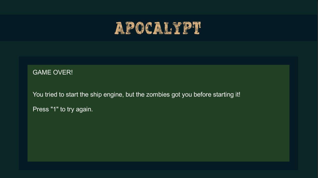 Apocalypt - Choose your own story