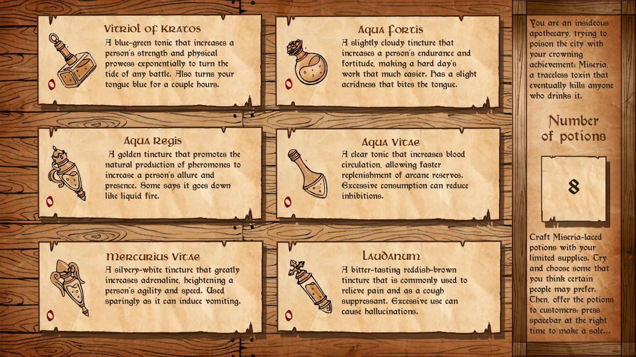 Apothecary Miseria screenshot