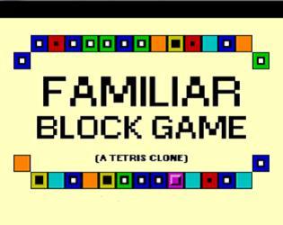 Familiar Block Game