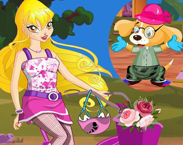 Winx Stella and Puppy Dress Up Game