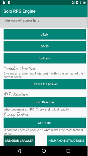 Solo Engine with Dungeon Crawler Android App