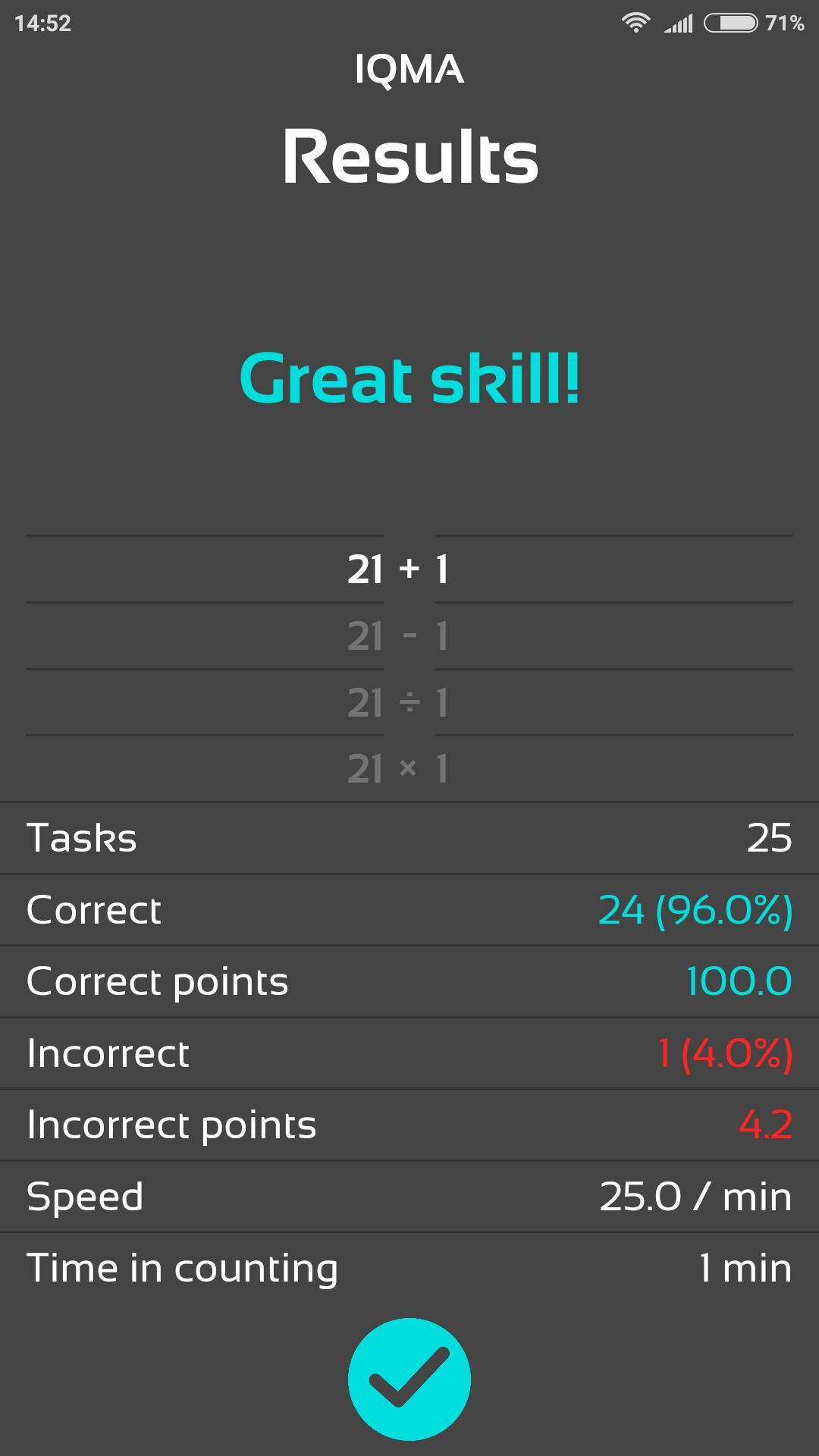 IQMA - IQ Mental Arithmetic