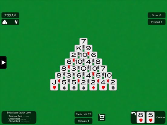 Pyramid Solitaire Lite