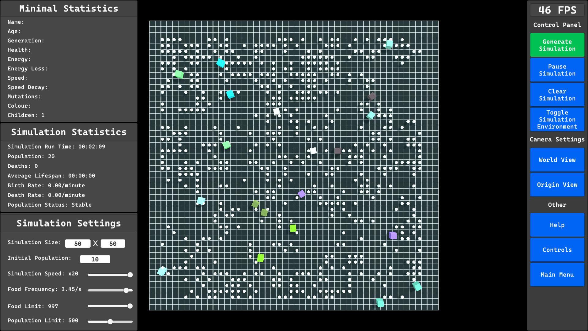 Animal evolution simulator codes. Life Evolution Simulation