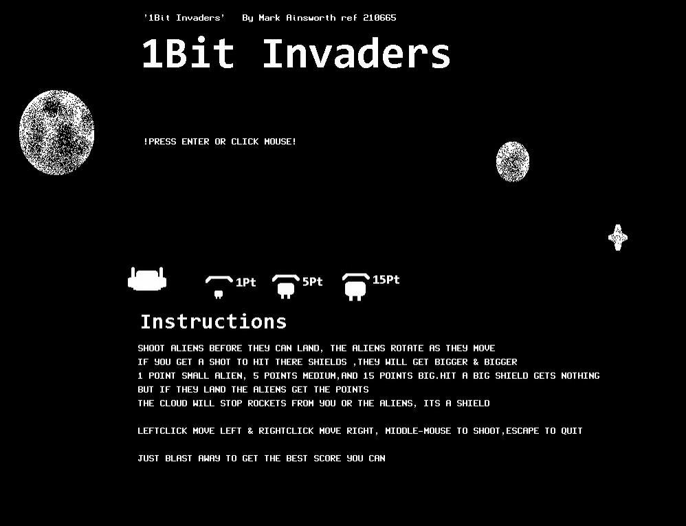 1Bit Space Invaders