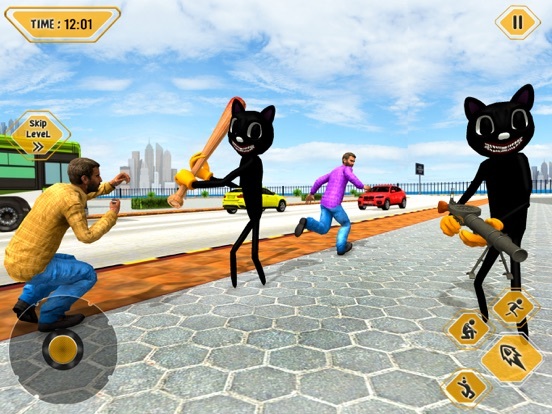 Scary Cartoon Cat Crime City