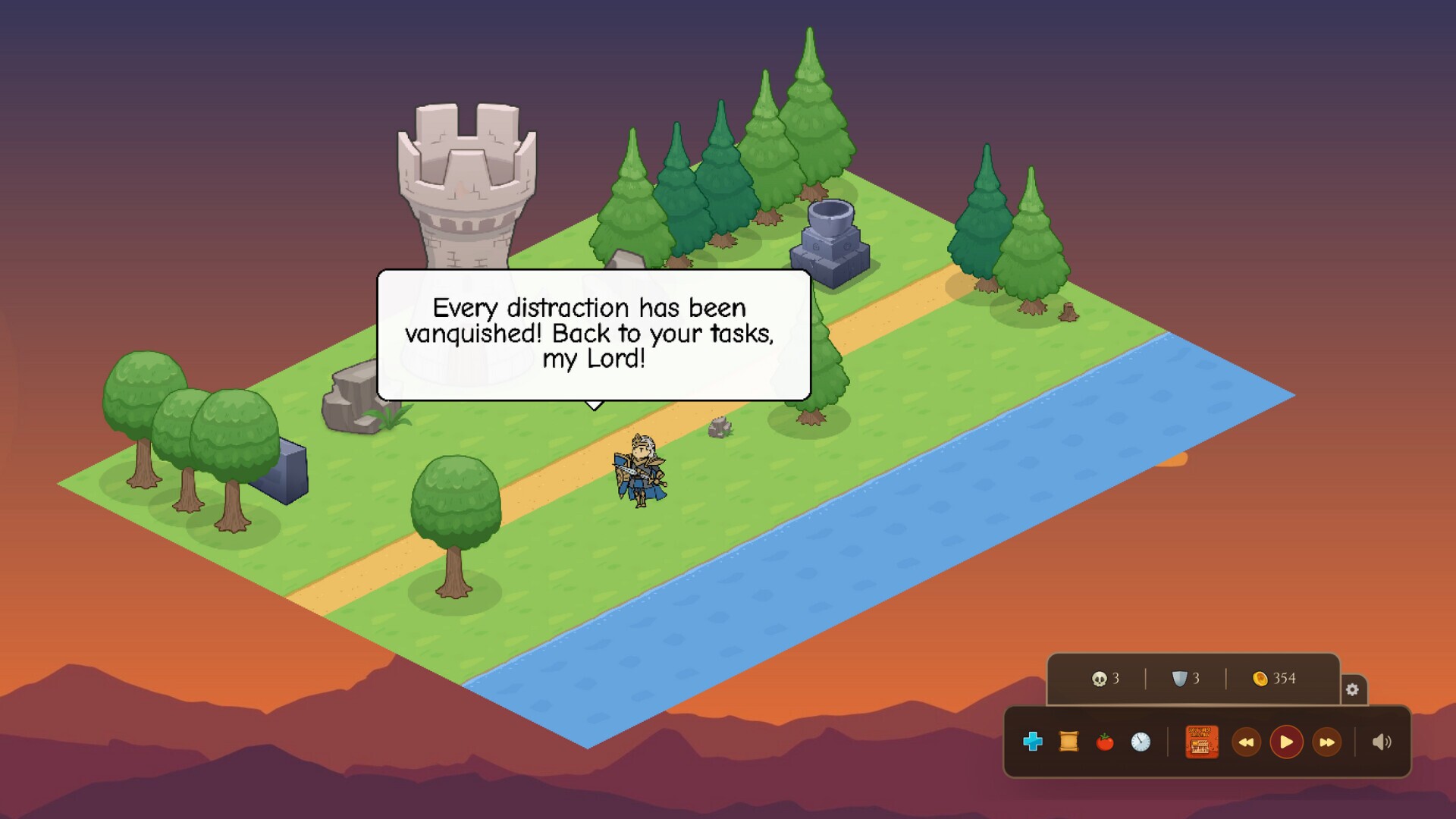 Quichotte’s Never-Ending Watch - A Lofi Companion gameplay visual
