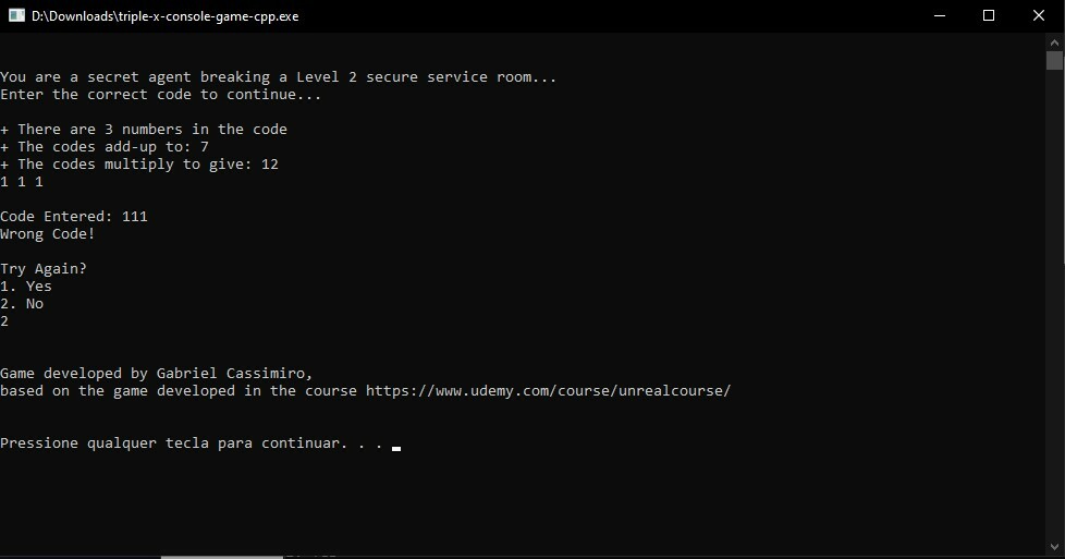 Triple X - Console Game
