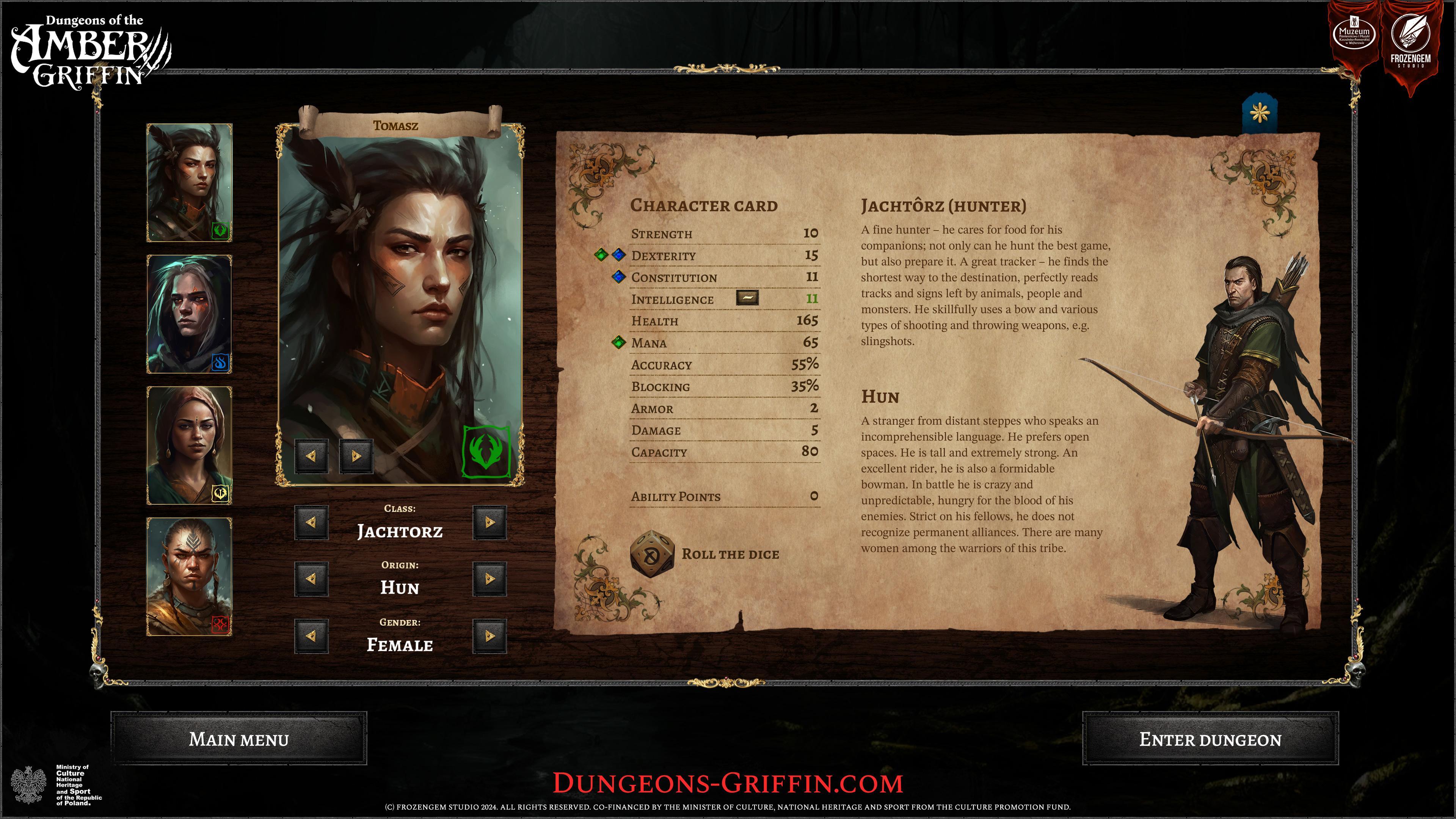 Dungeons of the Amber Griffin Demo screenshot