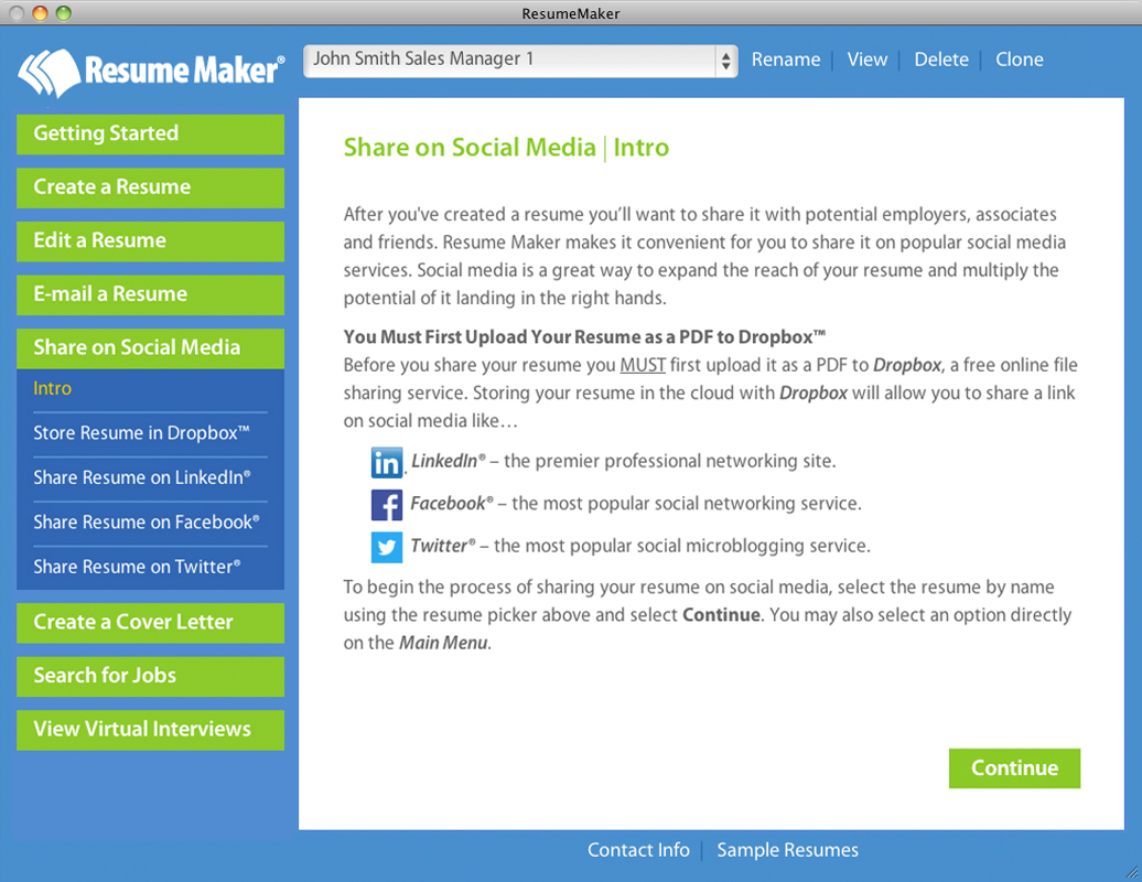 Resume Maker for Mac