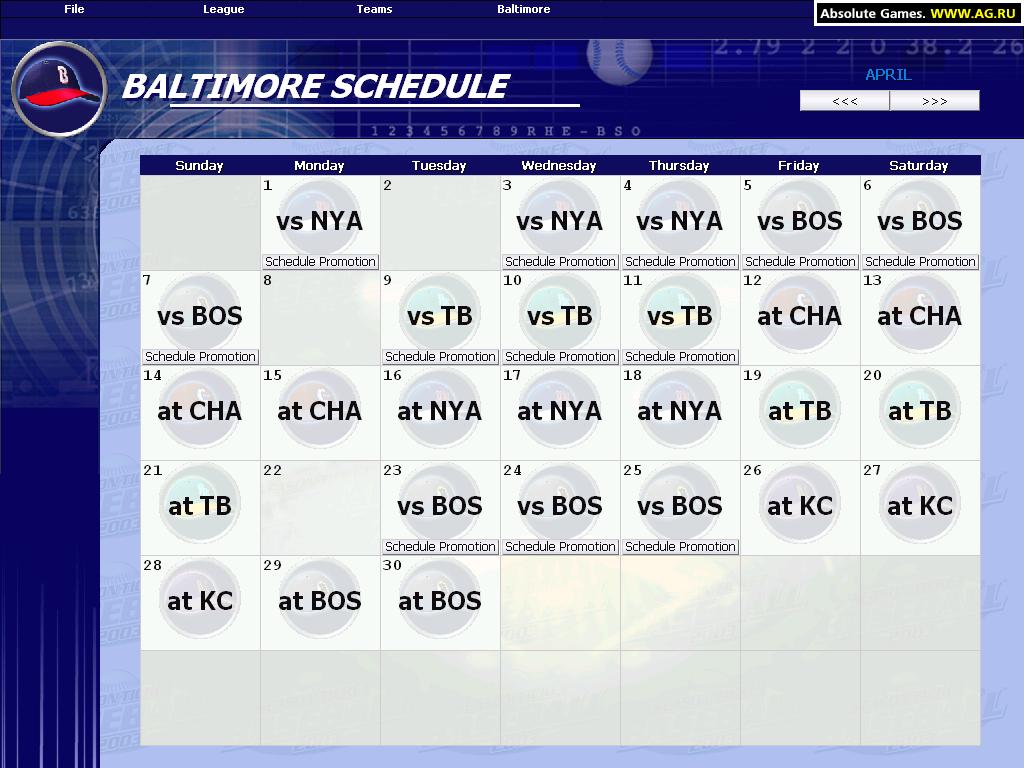Season Ticket Baseball 2003