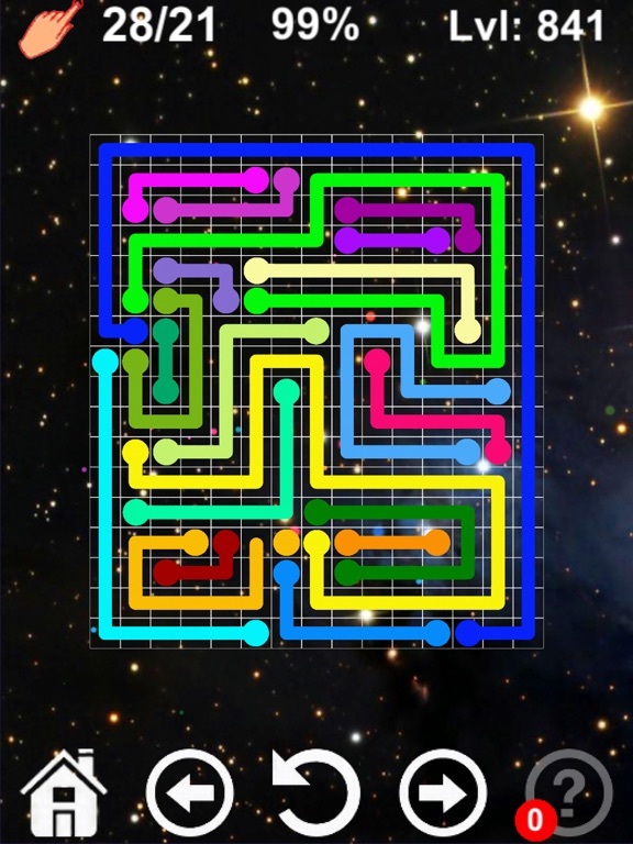 Connect colored lines - puzzle screenshot