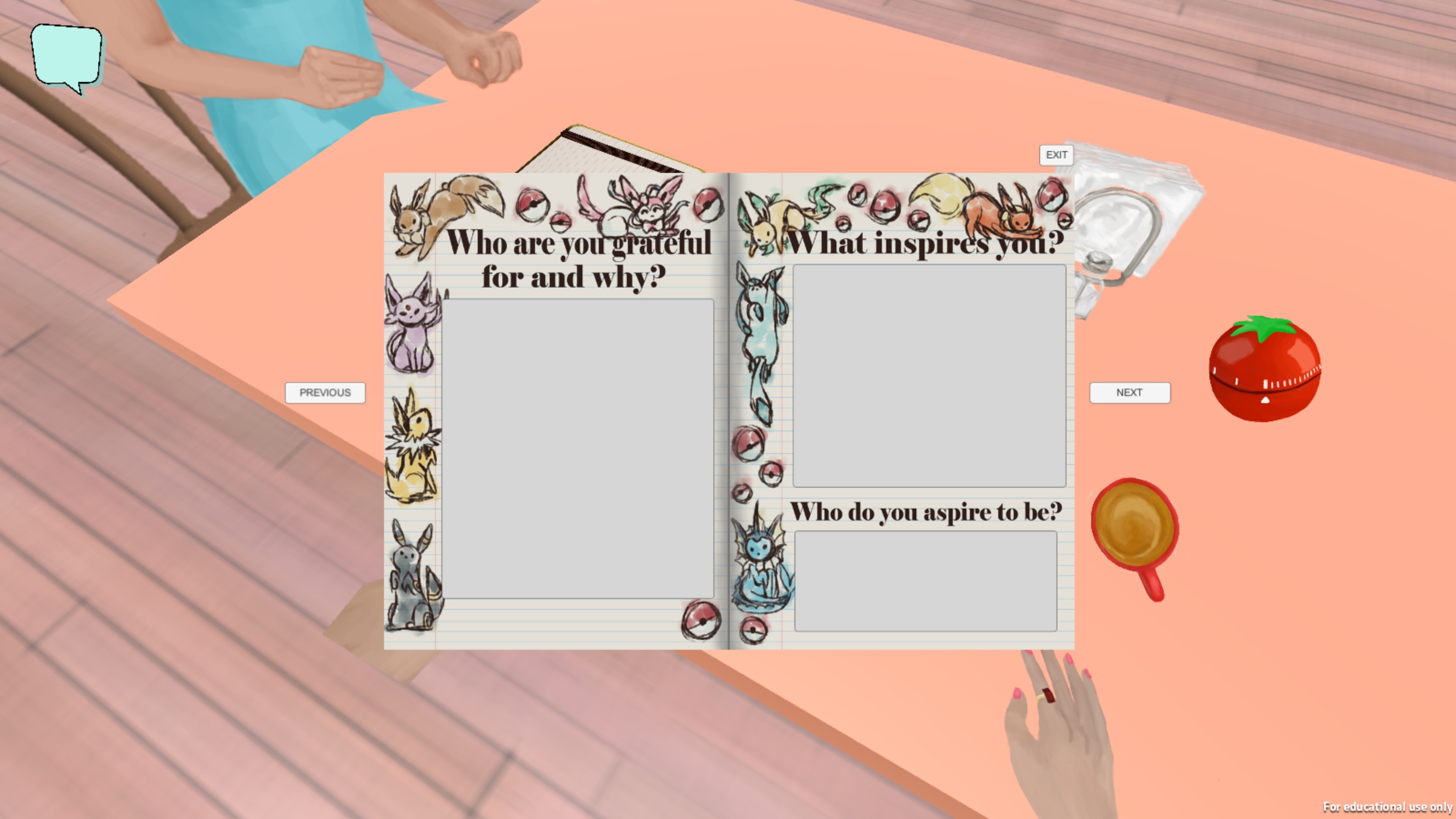 At a cafe with your best friend