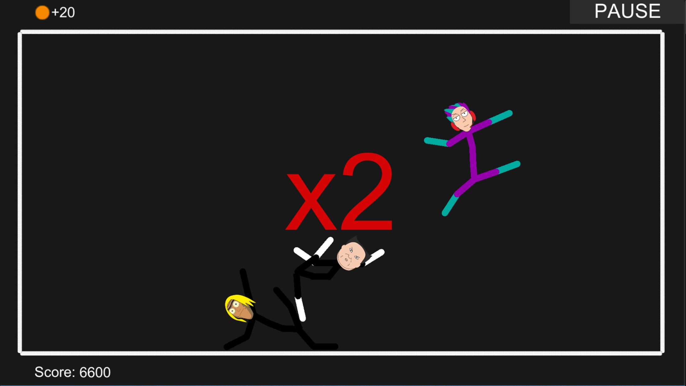 Rick & Morty like a Stickman - Fighting