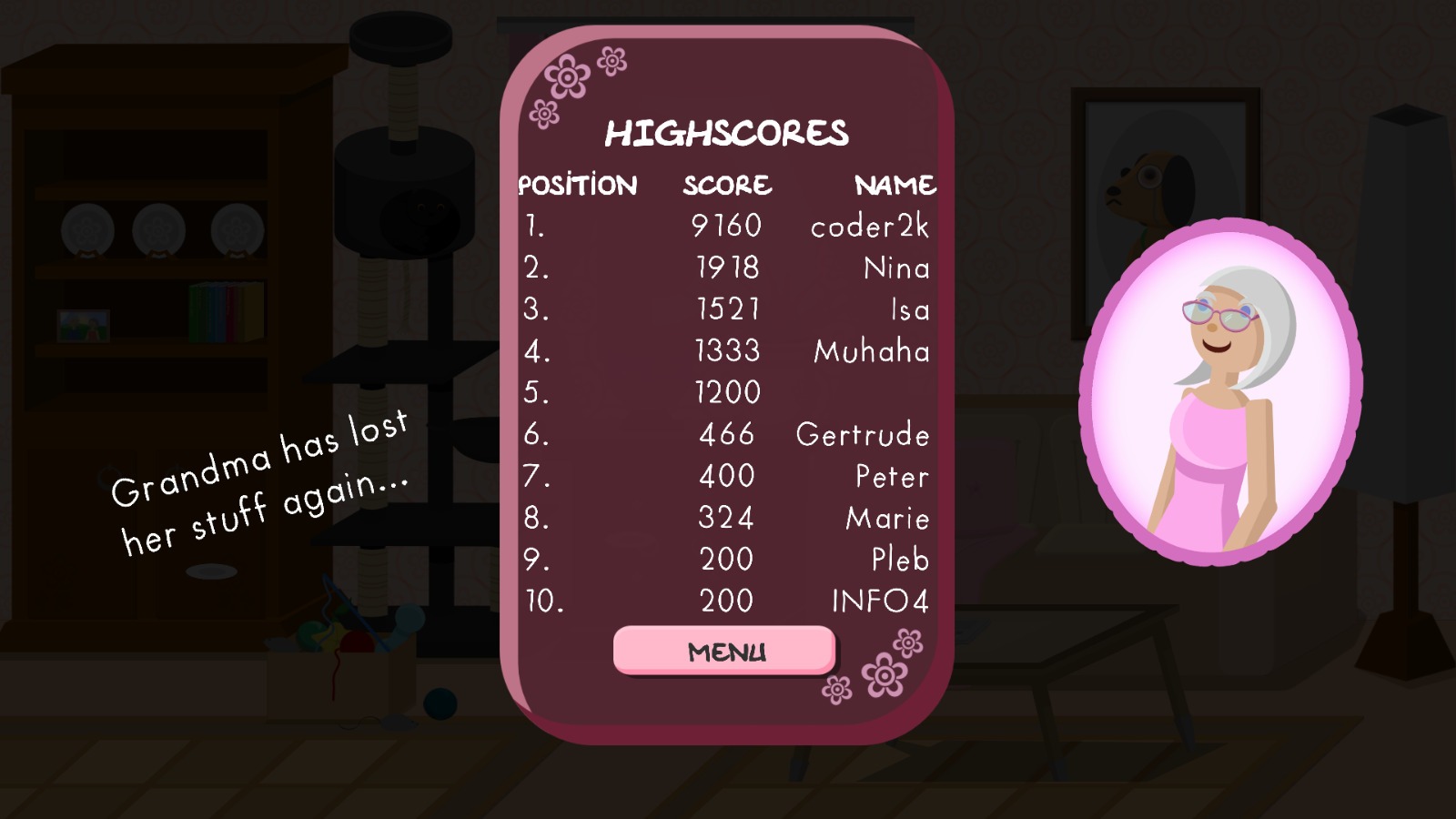 Grandmother lost something again...