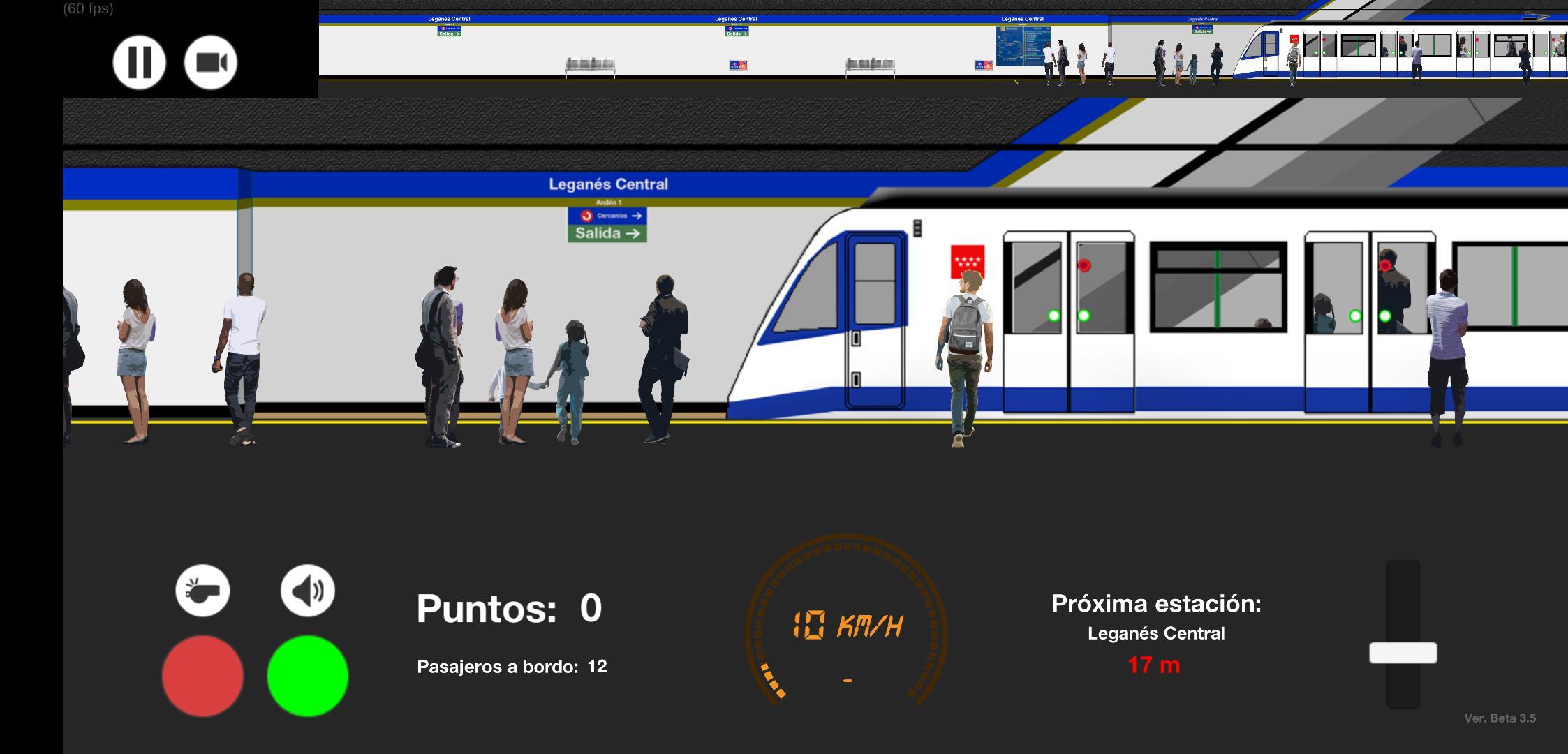 Metro Madrid 2D Simulator