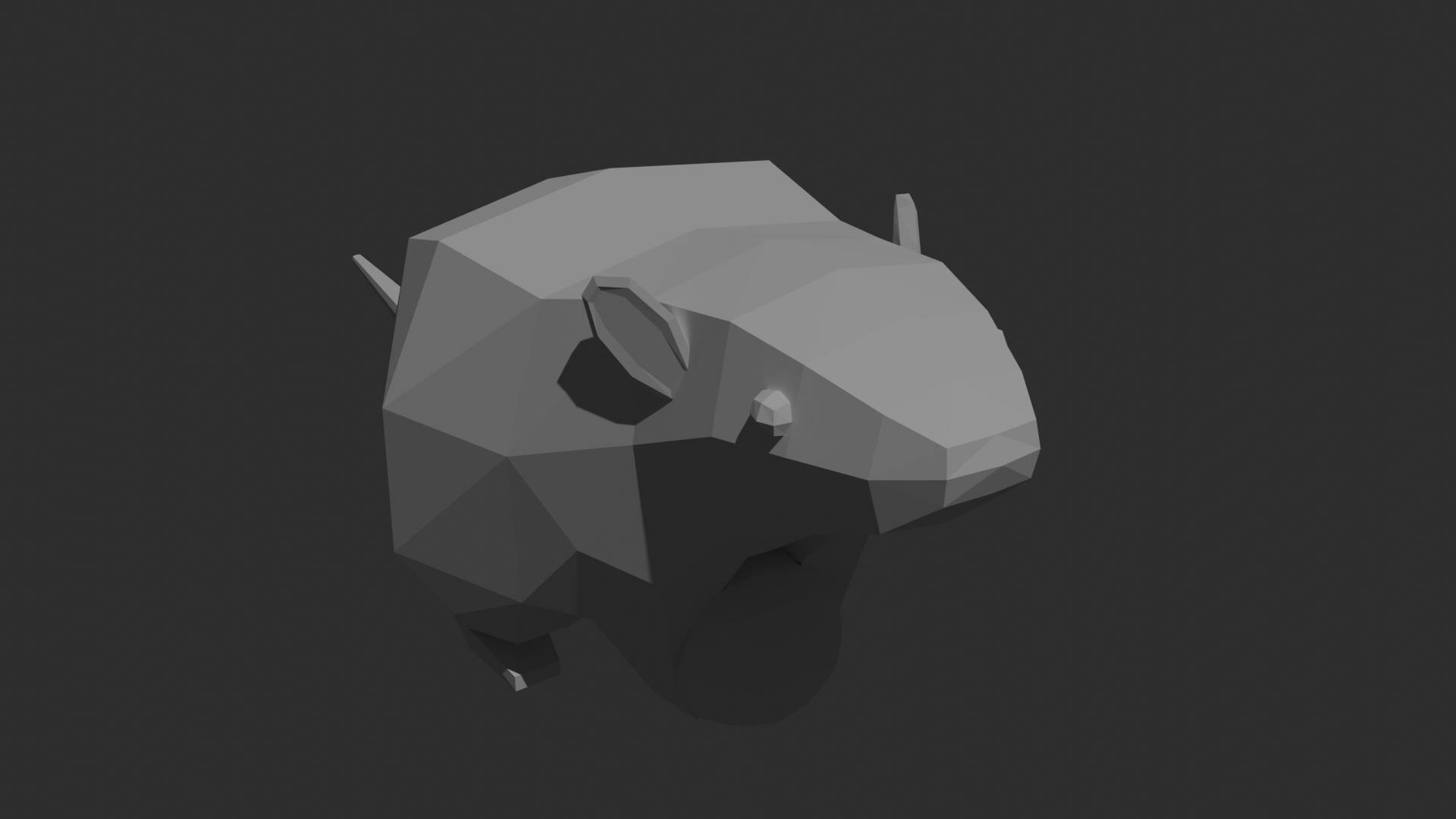 small low poly rat