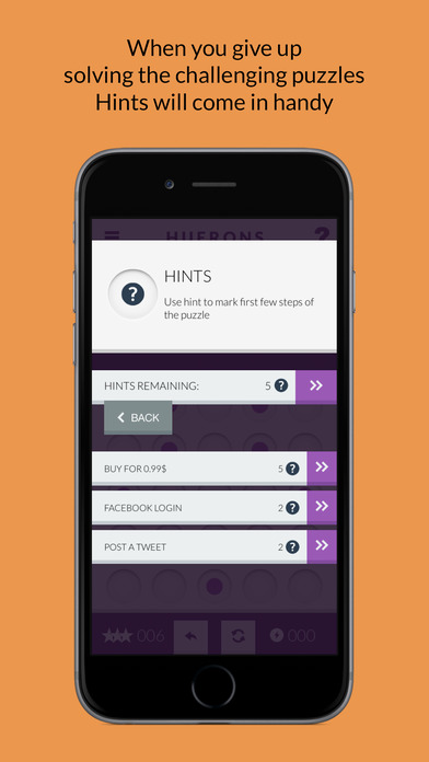 Huerons: A challenging Puzzle