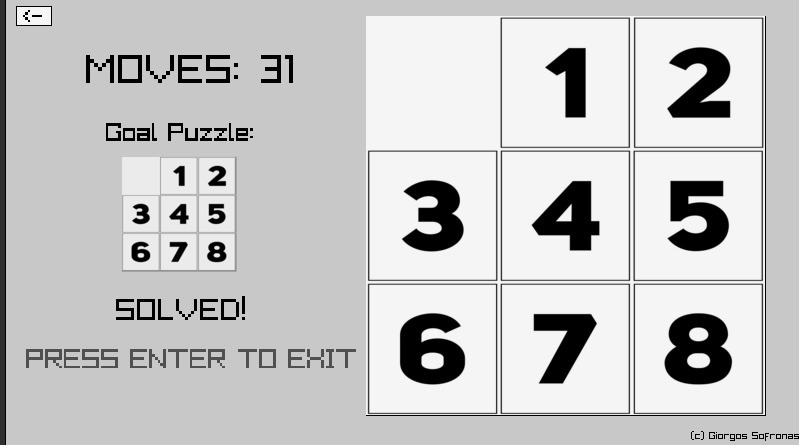 8-Puzzle Game!