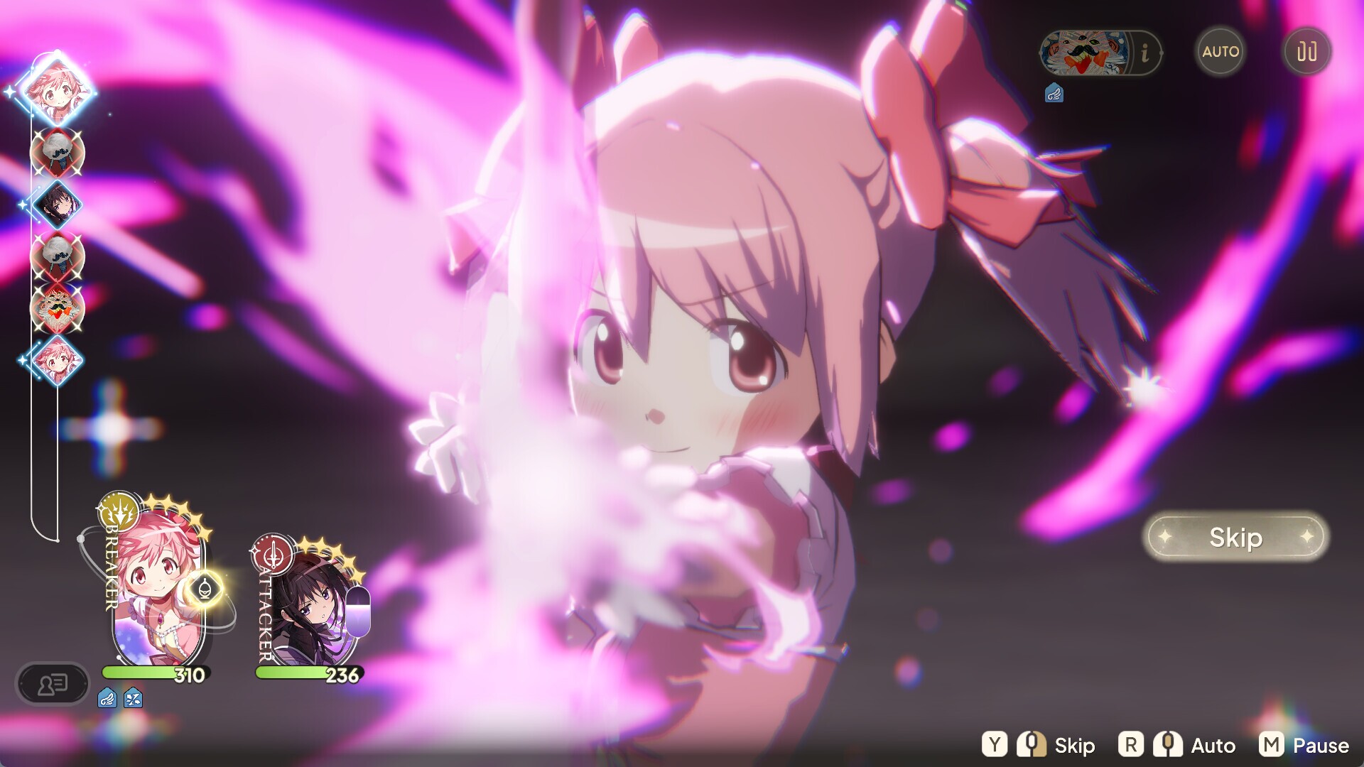 Madoka Magica Magia Exedra gameplay visual