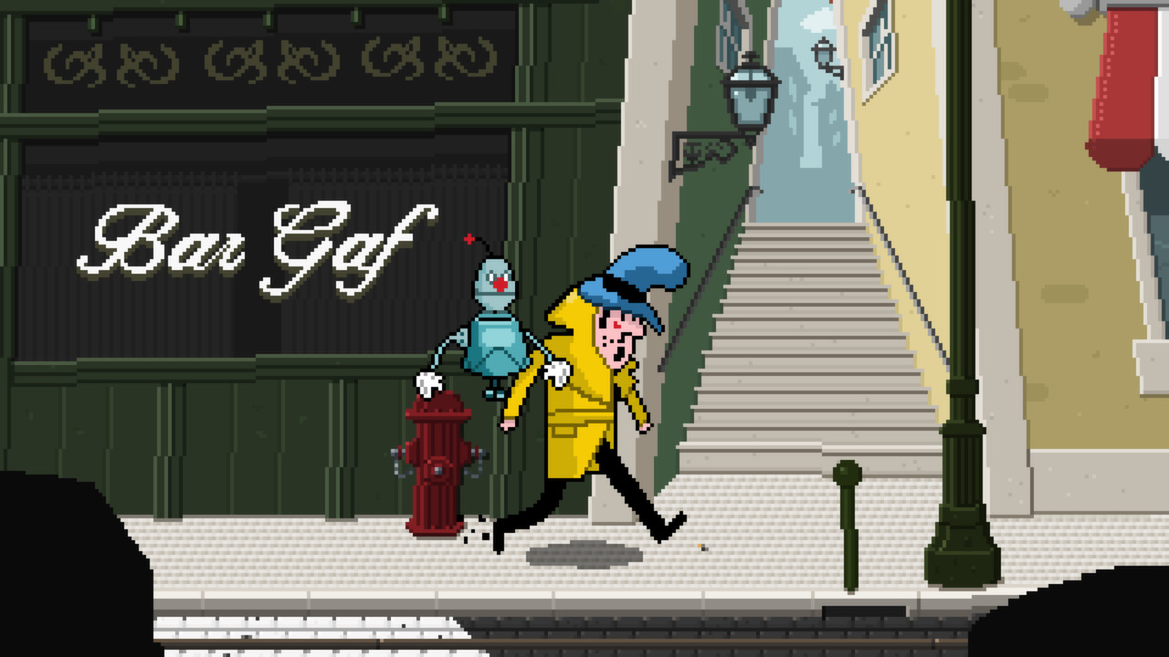 Detective Case and Clown Bot in: Murder in the Hotel Lisbon