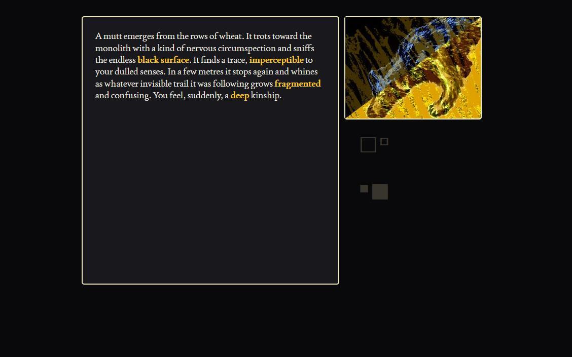 This is a black parallelepipedon in a yellow field