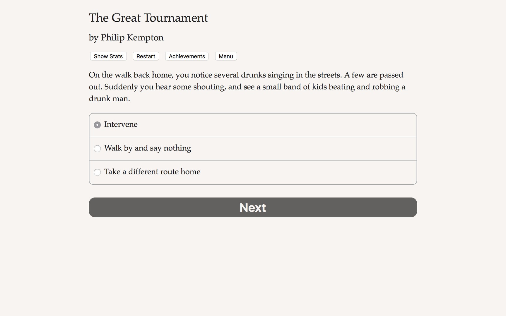 The Great Tournament