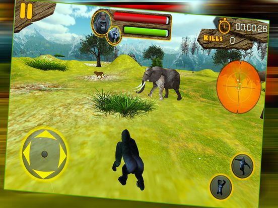 Wild Gorilla Attack Simulator 2016:Wildlife of Ape