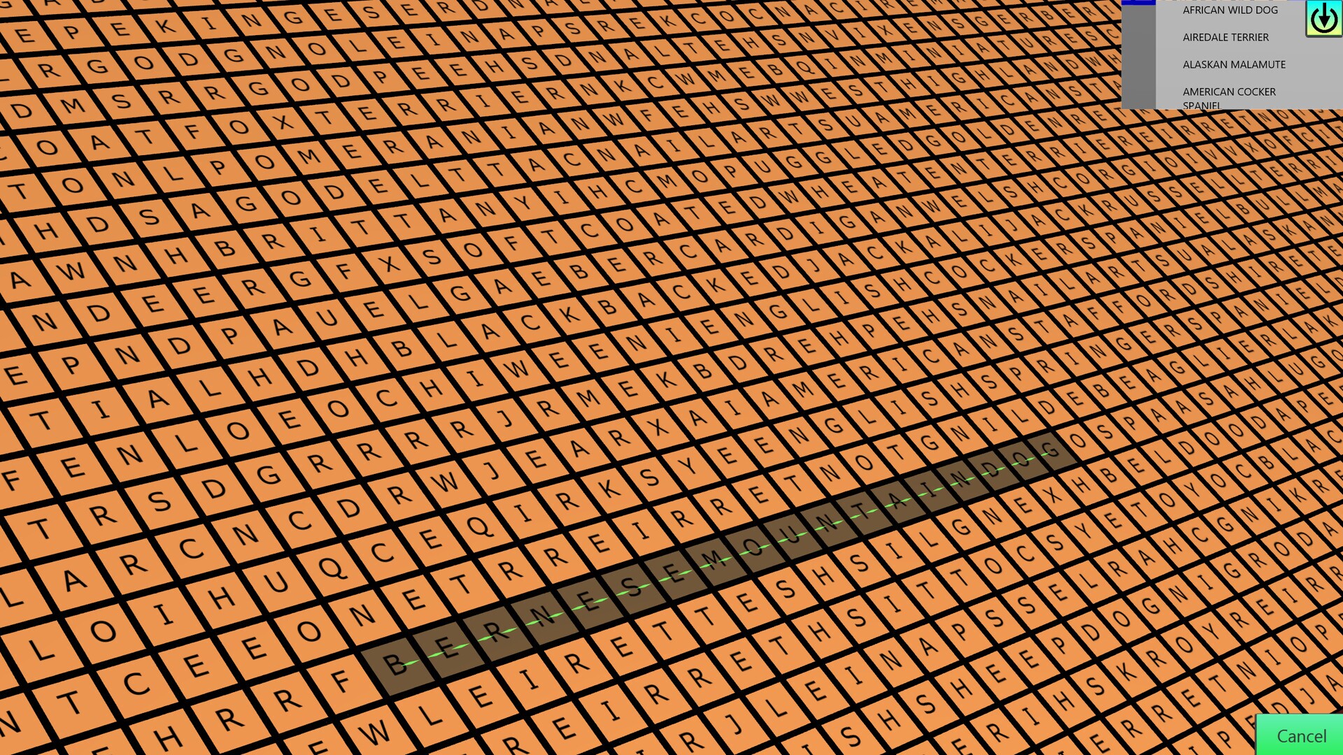 Wordsearch Attack screenshot