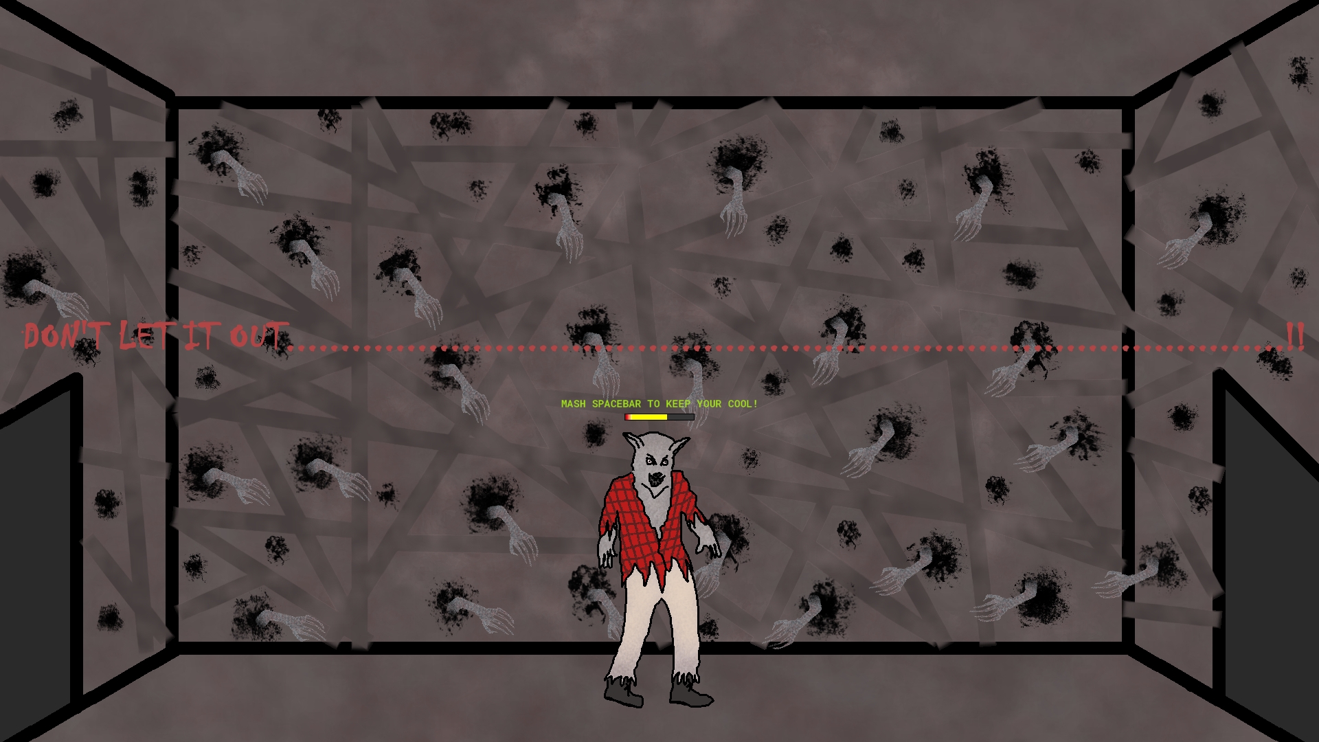 TOUGH GUY TRYING NOT TO SCREAM IN A HAUNTED HOUSE